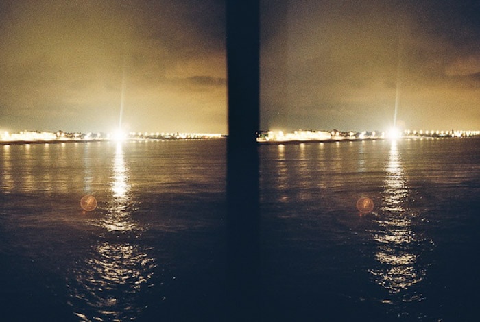 在晚上的海景电影摄影