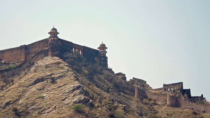 山顶大厦的可爱的看法在Rajasthan  - 风景摄影的令人敬畏的地方