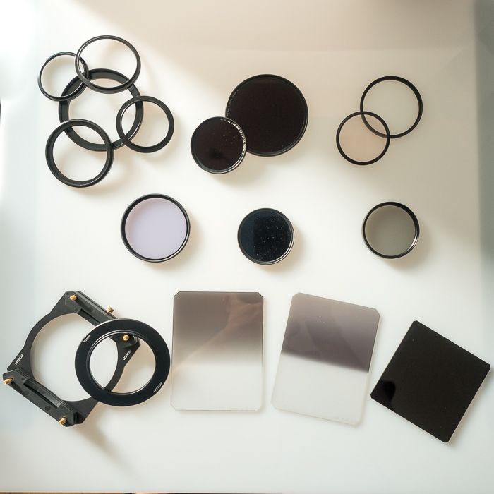 风景摄影器材:作者个人收藏的精选滤镜、适配环等
