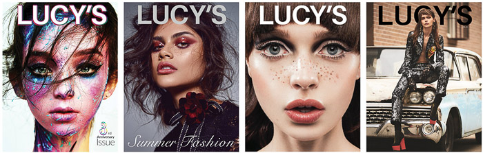 露西杂志的四个封面照片提交
