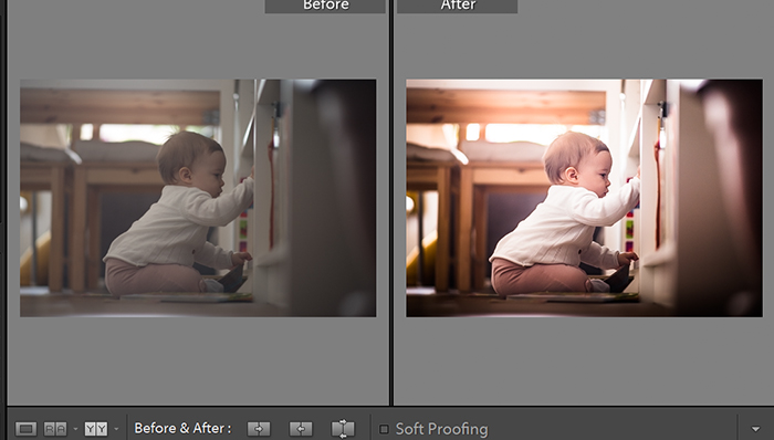 来自照片编辑软件的图像之前和之后